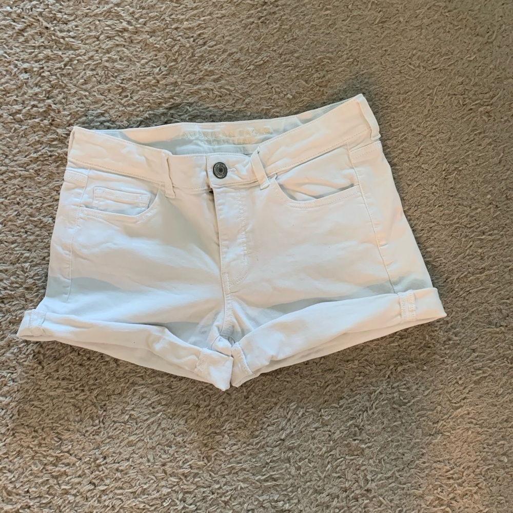American Eagle denim white shorts